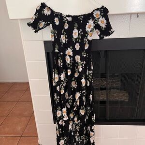 Floral Black Maxi Dress